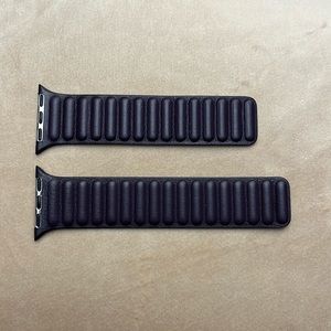 Dark Cherry Apple Watch Band Leather Link 41mm